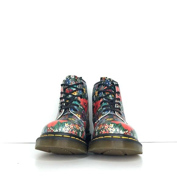 Dr Martens 101 Wanderlust Floral Leather Lace Up Ankle Boots Women’s 7 Shoes - Picture 10 of 13